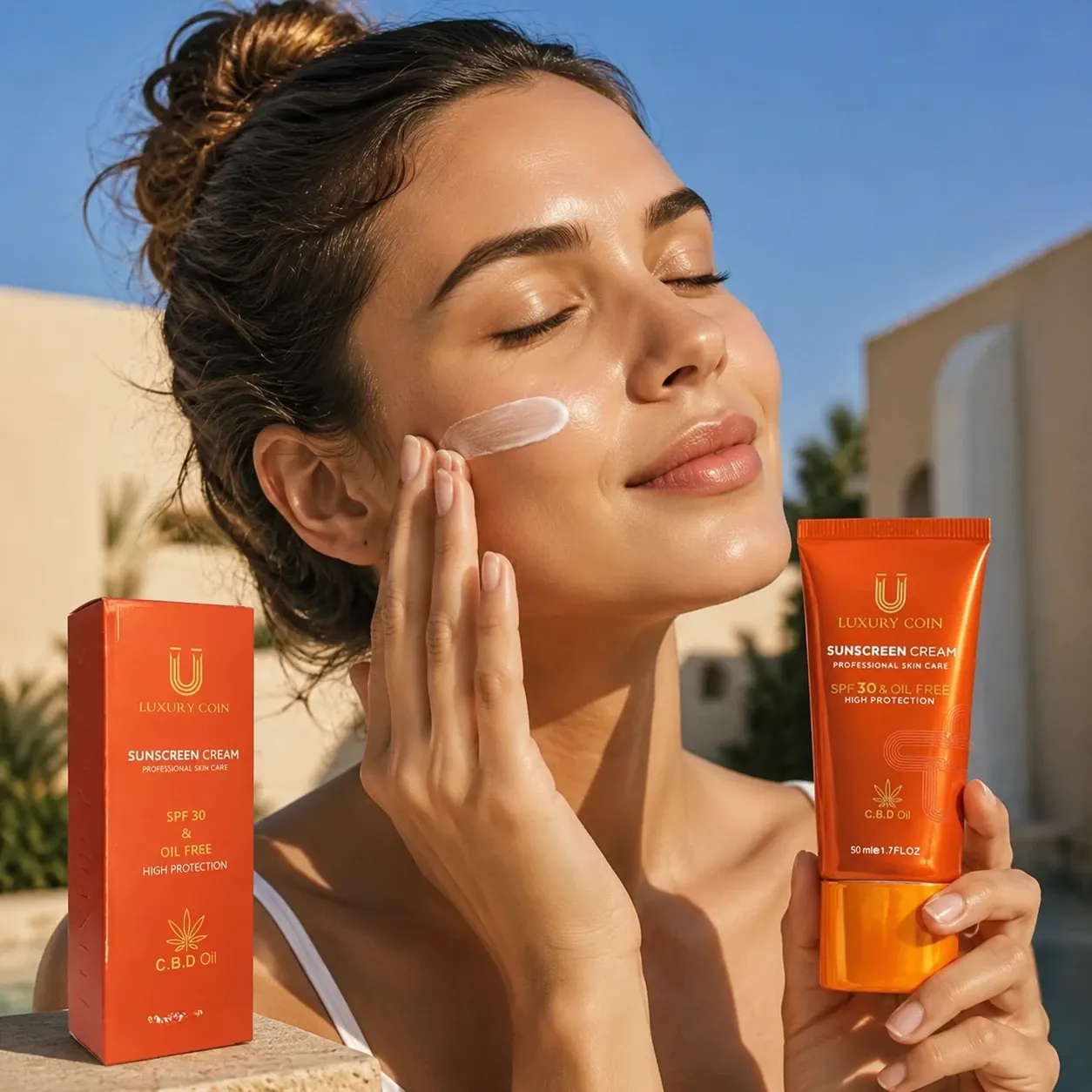  آموزش گام‌به‌گام استفاده صحیح از کرم ضد آفتاب لاکچری کوین SPF30